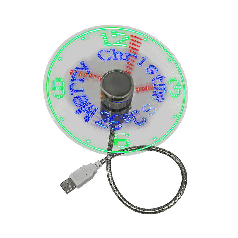 Mini ventilatore USB con orologio regalo a led (DS02)